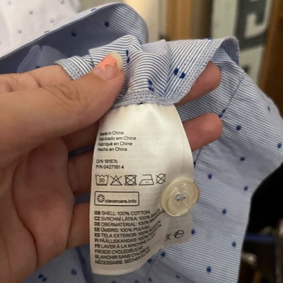 H&M Off The Shoulder Blue Dress Midi Medium - Picture 4 of 5